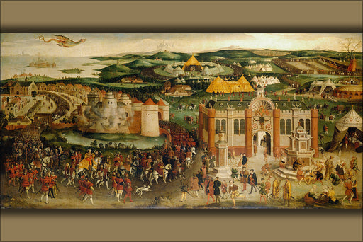 24"x36" Gallery Poster, Field of the Cloth of Gold by Hans Holbein the Younger 1545
