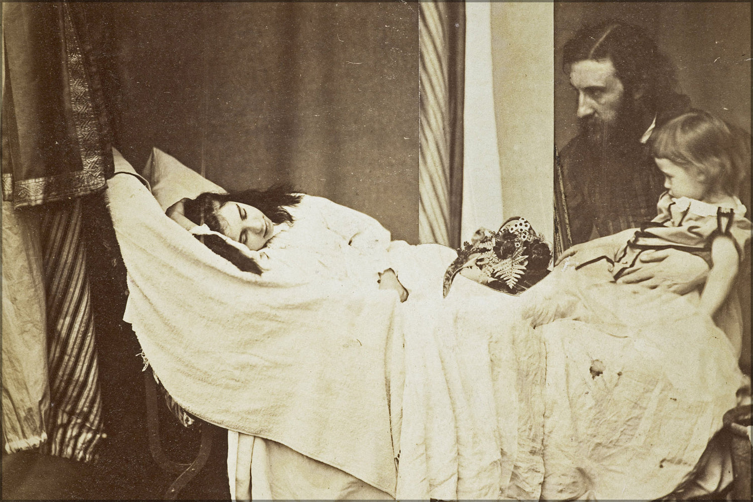 24"x36" Gallery Poster, George MacDonald with son & daughter 1864 by Lewis Carroll 1864