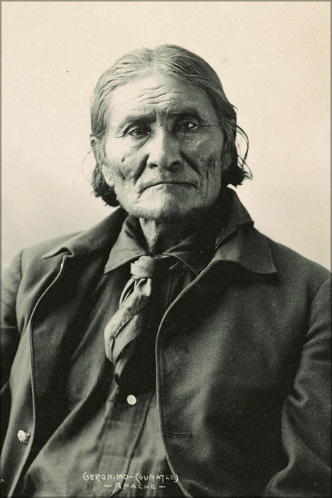 24"x36" Gallery Poster, Geronimo, Chiricahua Apache native american indian leader 1898