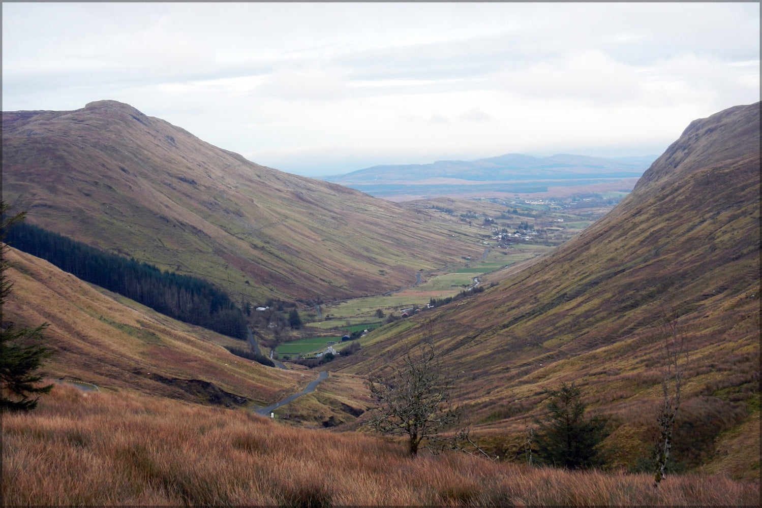 24"x36" Gallery Poster, Glengesh Pass looking NE into Ardara, County Donegal, Ireland