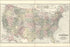 24"x36" Gallery Poster, Gray's New Map of the United States of america 1893
