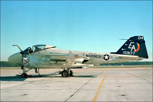 24"x36" Gallery Poster, Grumman A-6E Intruder VMA(AW)-332 Moonlinghters 1978