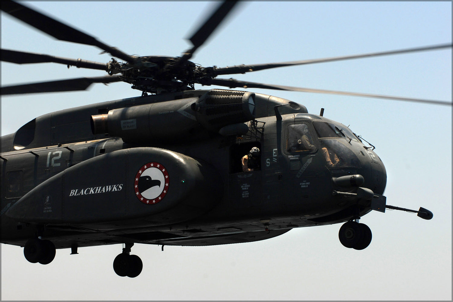 24"x36" Gallery Poster, H-53E Sea Dragon h-53 Helicopter Mine Countermeasure (HM) 15