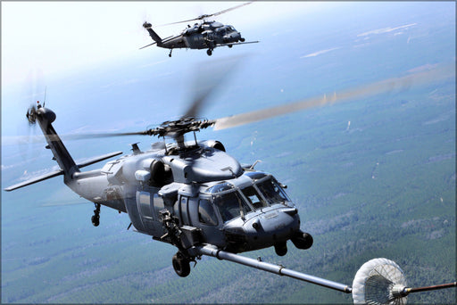 24"x36" Gallery Poster, HH-60G Pave Hawk, 41st Rescue, Moody Air Force Base refuels