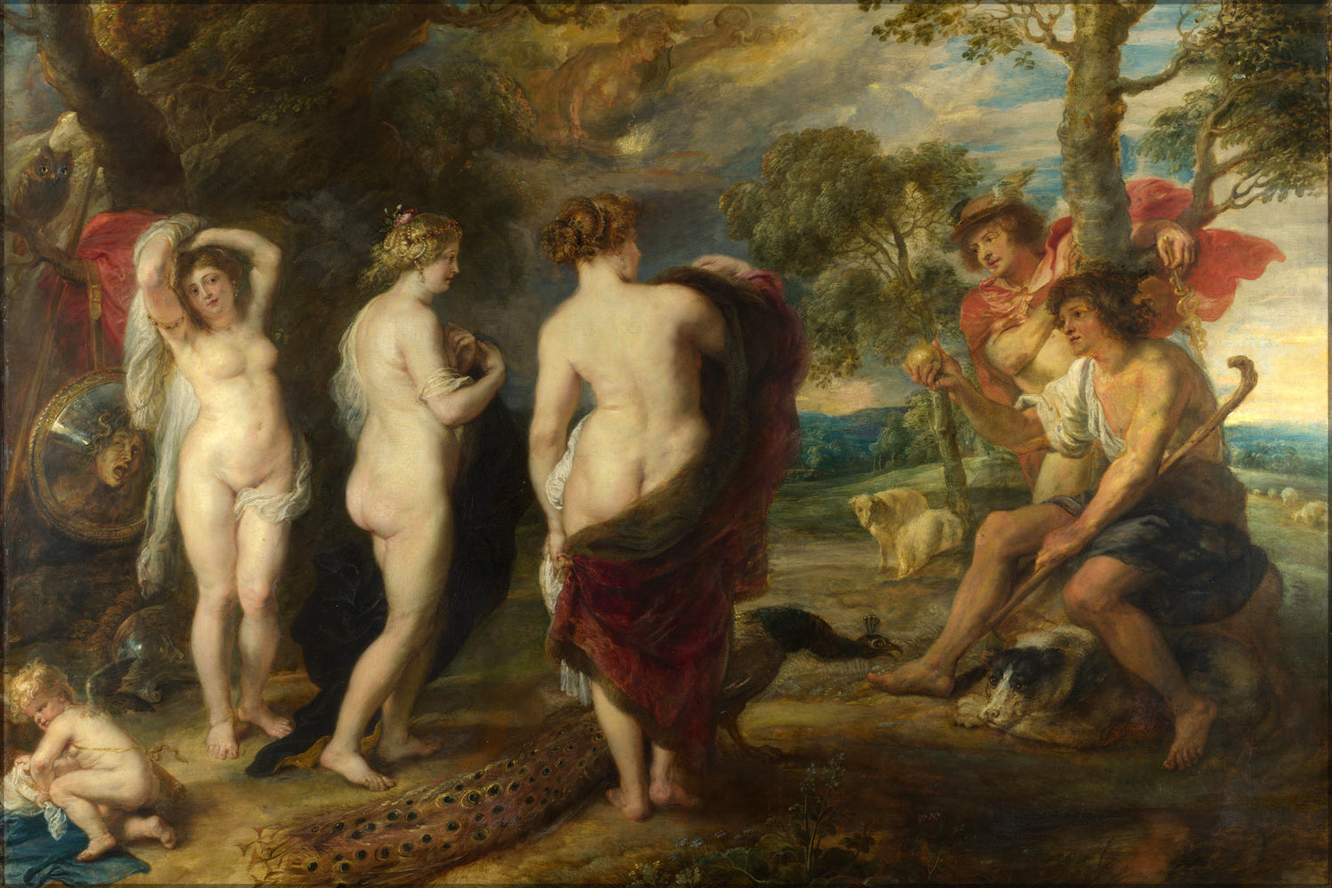 24"x36" Gallery Poster, Judgement of Paris by Peter Paul Rubens c1632