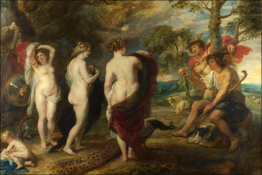 24"x36" Gallery Poster, Judgement of Paris by Peter Paul Rubens c1632