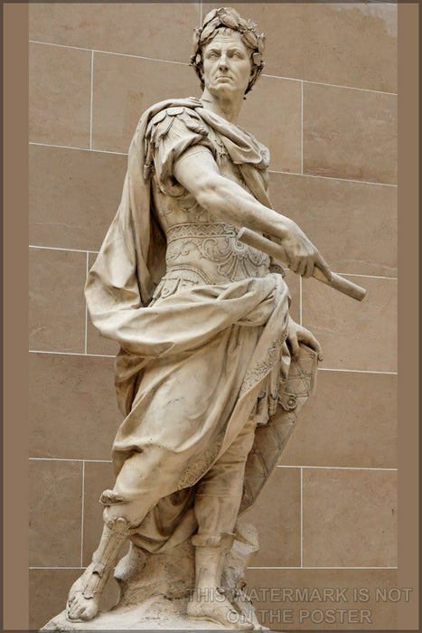 24"x36" Gallery Poster, Julius Caesar the louvre nicolas coustou