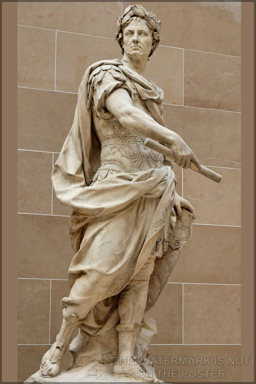 24"x36" Gallery Poster, Julius Caesar the louvre nicolas coustou