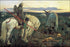 24"x36" Gallery Poster, Knight at the Crossroads Viktor Vasnetsov  (1878