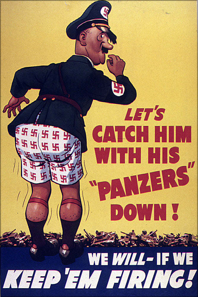 24"x36" Gallery Poster, Let's catch him with his panzers down!