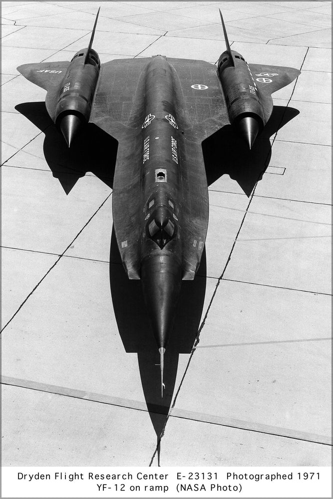 24"x36" Gallery Poster, Lockheed YF-12A sr-71 blackbird