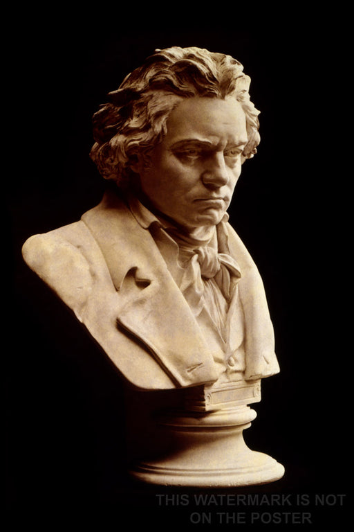 24"x36" Gallery Poster, Ludwig van Beethoven bust by Hugo Hagen