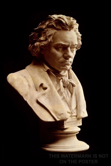 24"x36" Gallery Poster, Ludwig van Beethoven bust by Hugo Hagen