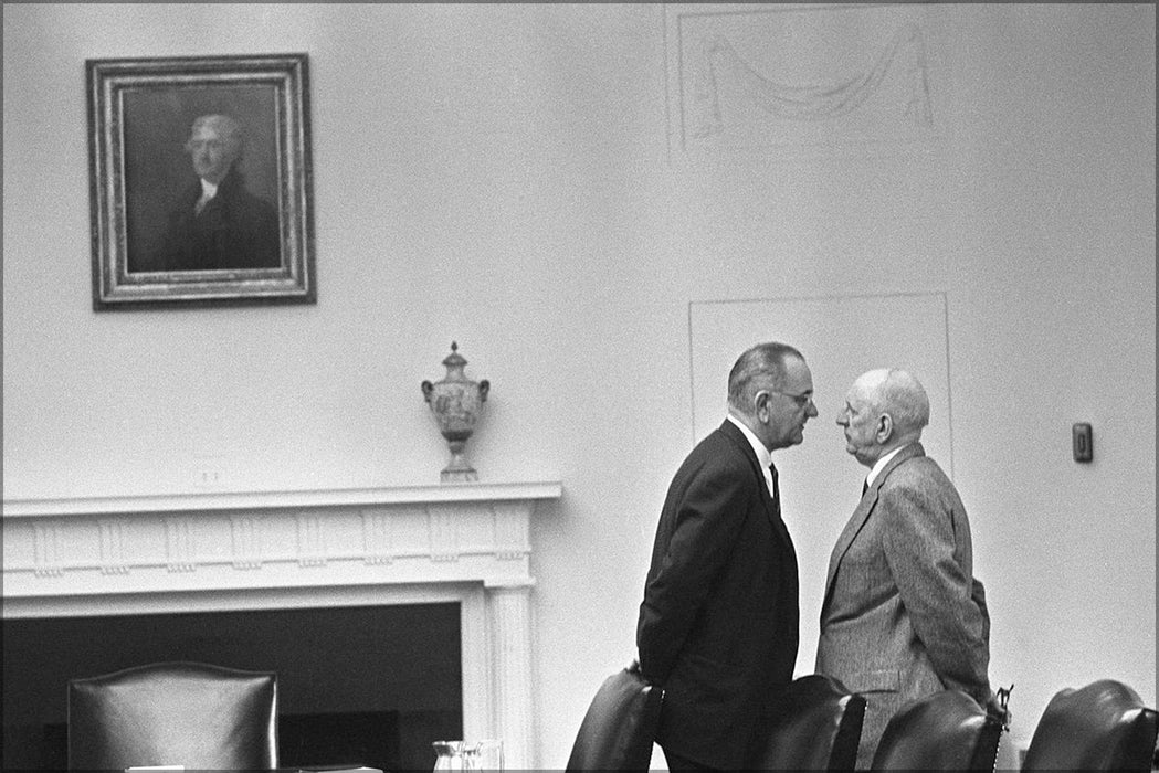 24"x36" Gallery Poster, Lyndon Johnson and Richard Russell December 17, 1963