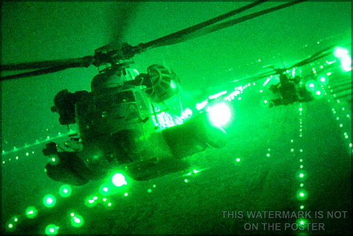 24"x36" Gallery Poster, MH-53 Pave Low at night (remove noise) p2
