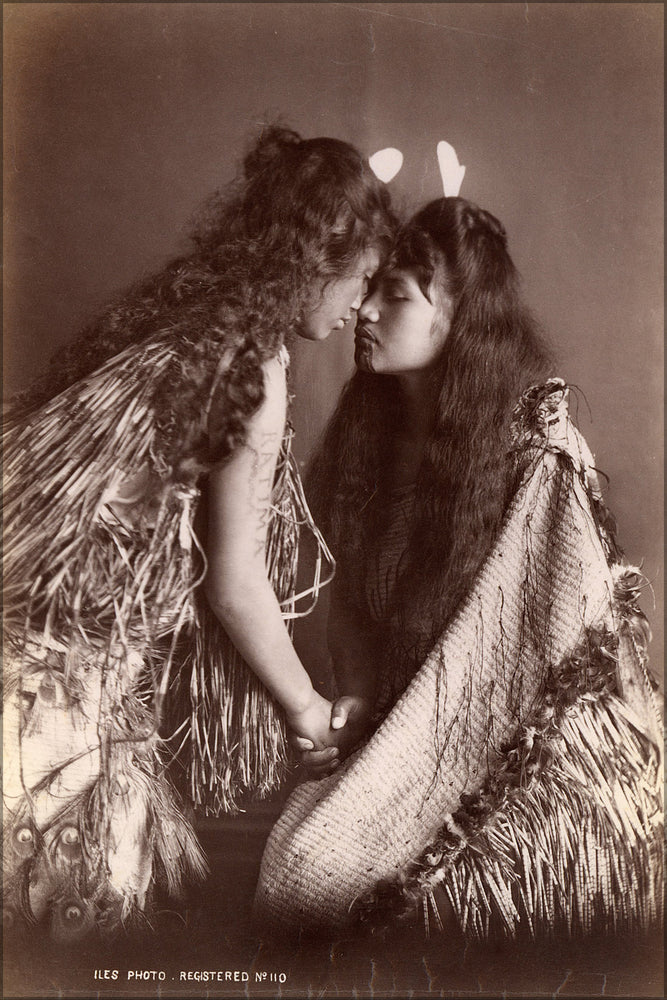 24"x36" Gallery Poster, Maori women, New Zealand c1900