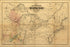 24"x36" Gallery Poster, Map La Crosse & Milwaukee RailRoad wisconsin 1855