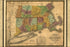 24"x36" Gallery Poster, Map Massachusetts Connecticut Rhode Island 1831