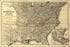 24"x36" Gallery Poster, Map New Orleans Mobile Chattanooga Railroad 1865