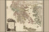 24"x36" Gallery Poster, Map of Ancient Greece, Graecia Vetus (Macedonia, Thessaly, Epirus, Achaia, Peloponnesus) c1752 by Vaugondy