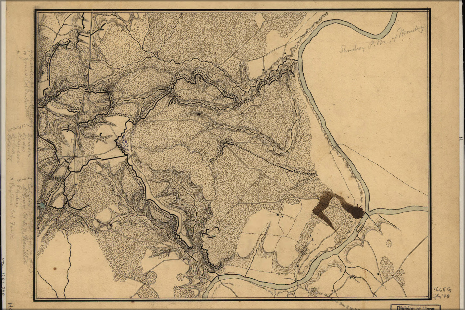 24"x36" Gallery Poster, Map of Chancellorsville battle field May 3-4 1863