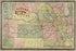 24"x36" Gallery Poster, Map of Chicago Burlington & Quincy Railroad 1879