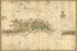 24"x36" Gallery Poster, Map of Hispaniola and Puerto Rico 1639