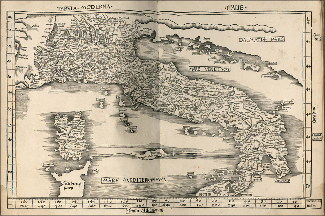 24"x36" Gallery Poster, Map of Italy 1513 p2