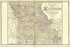 24"x36" Gallery Poster, Map of Missouri 1885