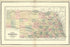 24"x36" Gallery Poster, Map of Nebraska 1889