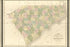 24"x36" Gallery Poster, Map of North and South Carolina 1839