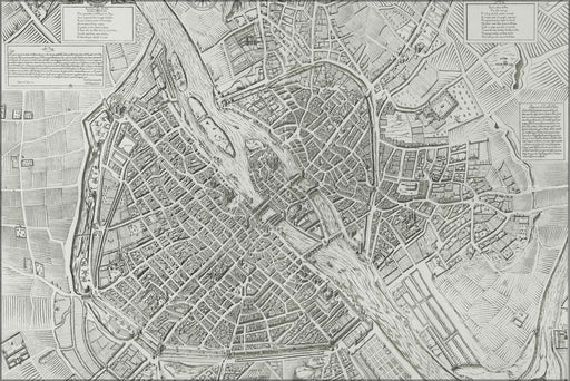 24"x36" Gallery Poster, Map of Paris France 1609