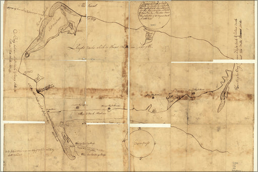 24"x36" Gallery Poster, Map of Queens Village Queens new york city 1781