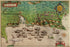 24"x36" Gallery Poster, Map of Sir Francis Drake at Santiago 1589