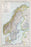 24"x36" Gallery Poster, Map of Sweden and Norway, 1890