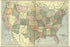 24"x36" Gallery Poster, Map of United States of america 1906