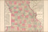 24"x36" Gallery Poster, Map of missouri 1898