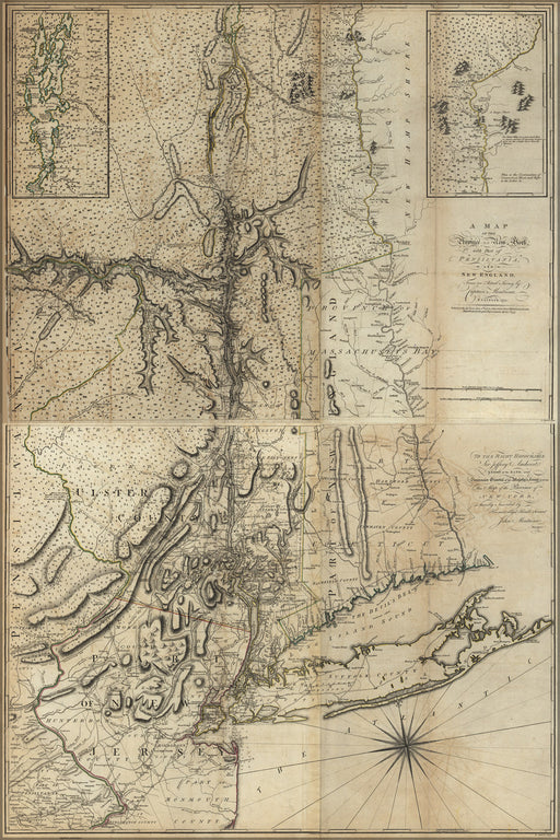 24"x36" Gallery Poster, Map of the Province of New York 1777 p2