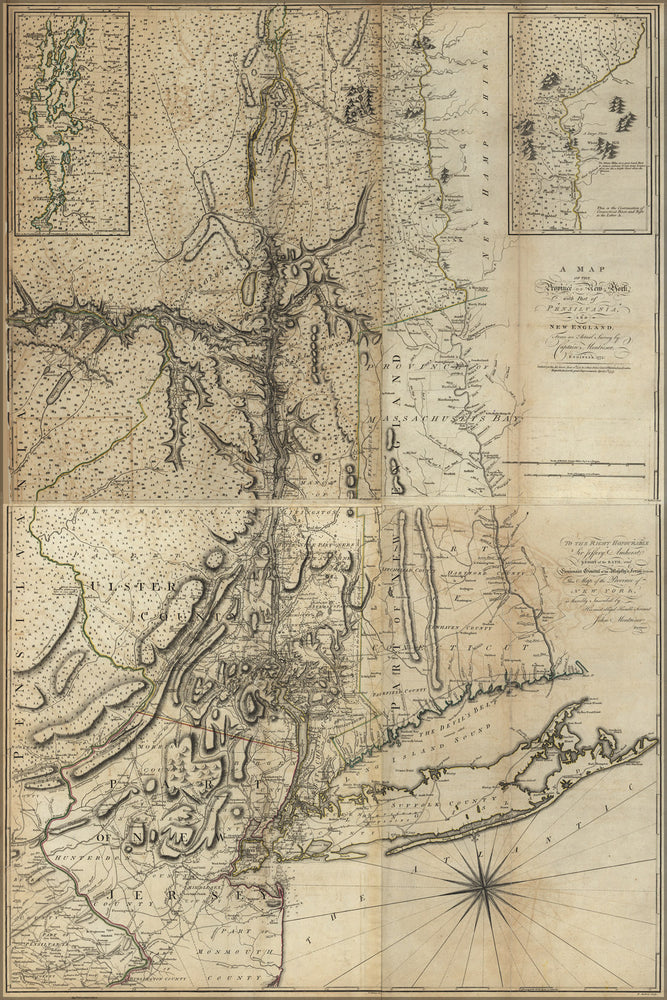 24"x36" Gallery Poster, Map of the Province of New York 1777 p2