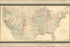 24"x36" Gallery Poster, Map of the United States 1868
