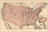 24"x36" Gallery Poster, Map of the United States 1875
