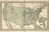 24"x36" Gallery Poster, Map of the United States of america 1877 P2