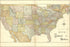 24"x36" Gallery Poster, Map of the United States of america 1885