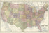 24"x36" Gallery Poster, Map of the United States of america 1914