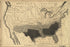 24"x36" Gallery Poster, Map of the american civil war in 1861 and in 1864