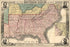 24"x36" Gallery Poster, Map of the southern states, 1863