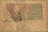 24"x36" Gallery Poster, Map of the territory of Montana 1865