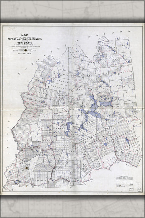24"x36" Gallery Poster, Map of timber in Oxford & Franklin cos Maine 1899