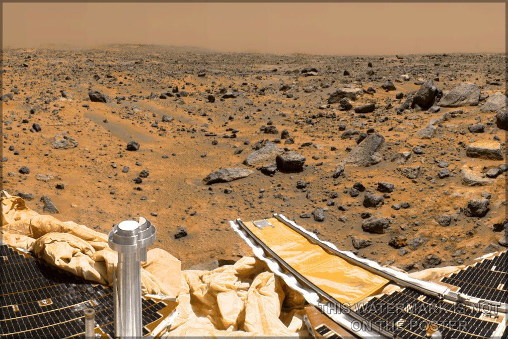 24"x36" Gallery Poster, Mars Pathfinder - panorama from Mars