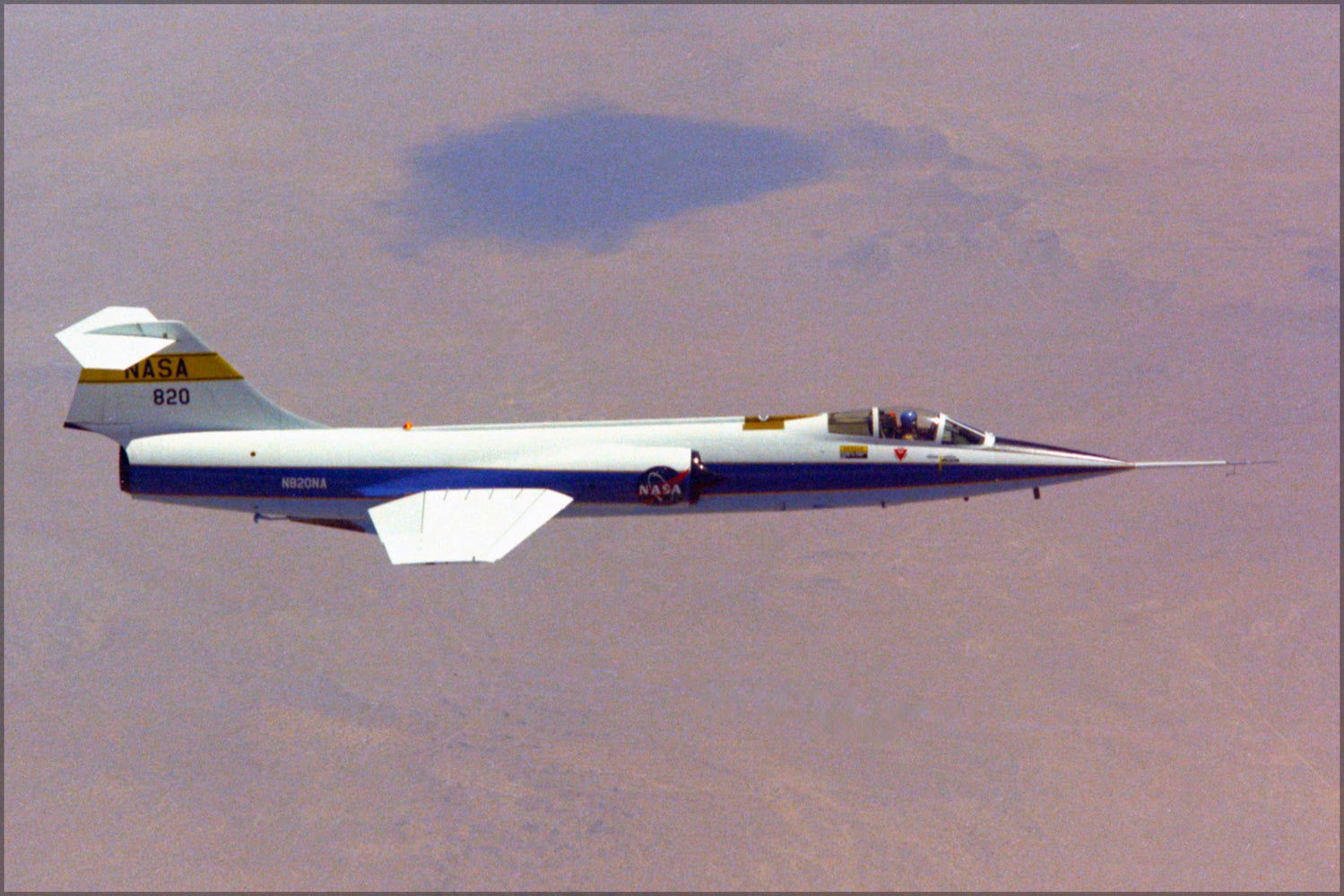 24"x36" Gallery Poster, NASA Lockheed F-104 C-5-LO Starfighter 1971